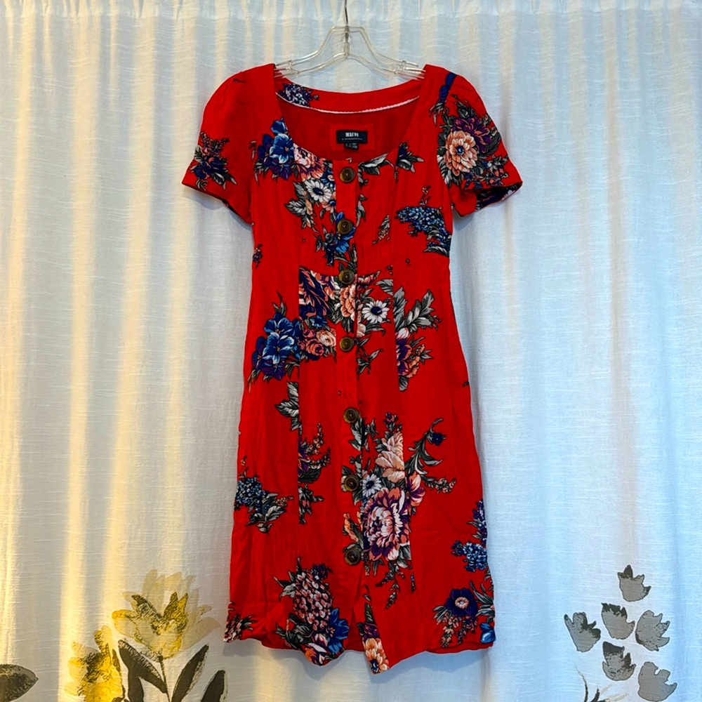 Maeve by Anthropologie XS Short-Sleeve Viscose Dress